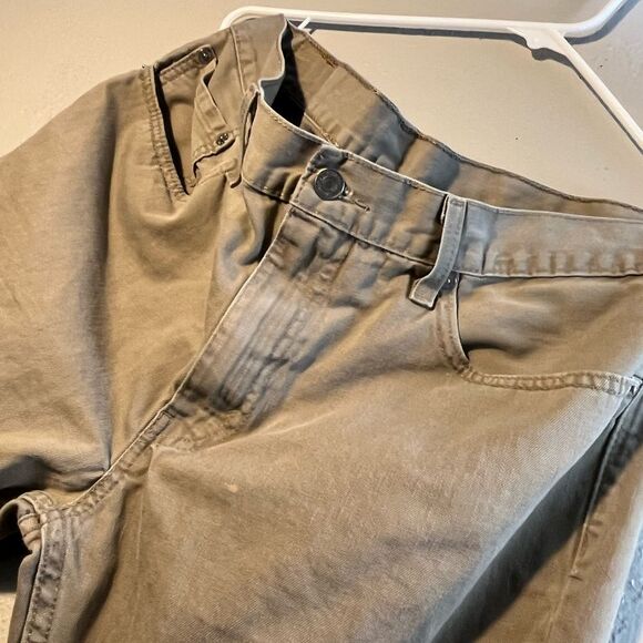 Y2K Classic Levi's 511 Tan Chinos Pants Straight Leg Tapered Retro Premium 36X30 - Picture 6 of 9